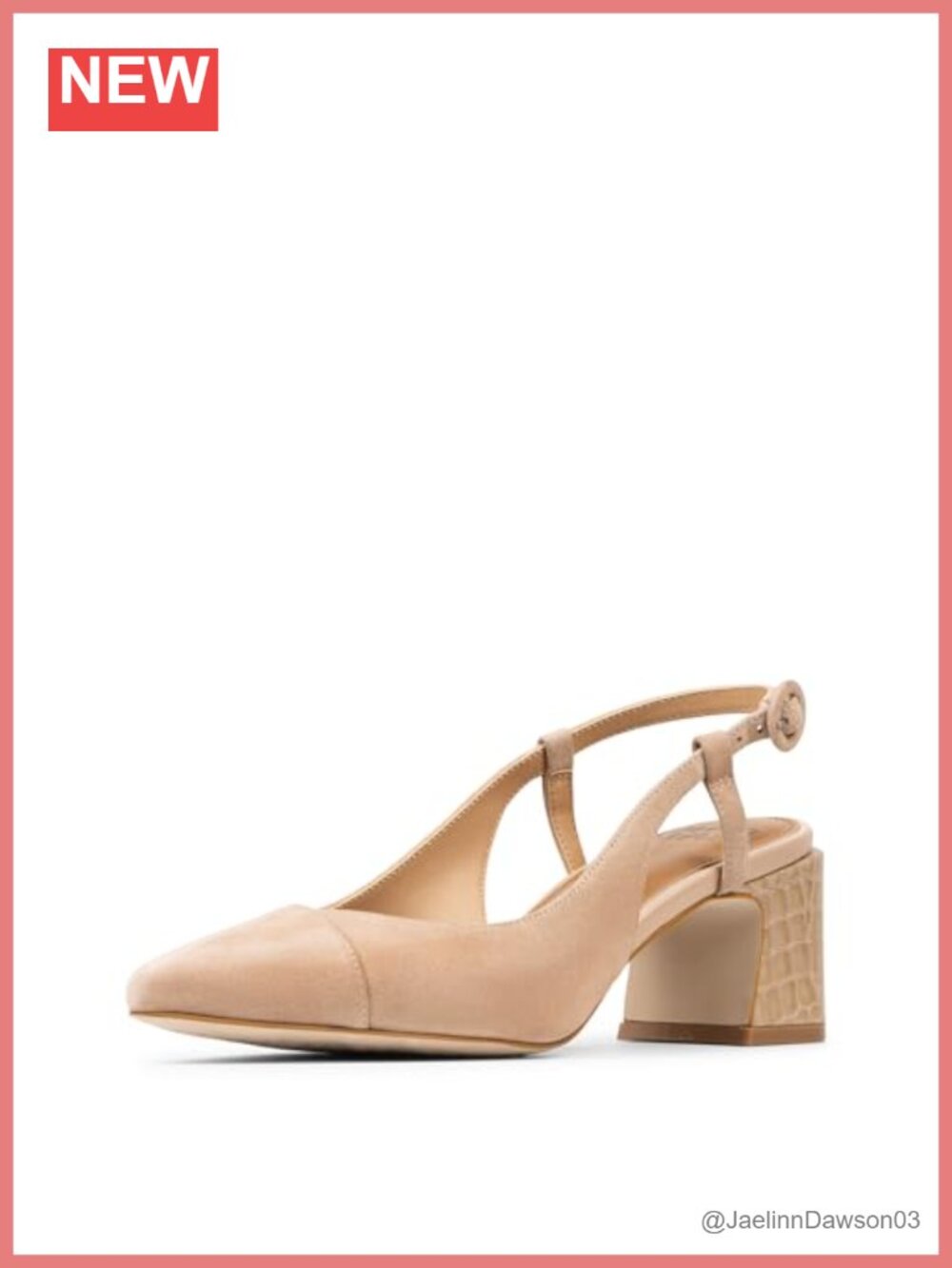 Women's Slingback Heels Pointed Toe Block Heel Suede Dress Shoes